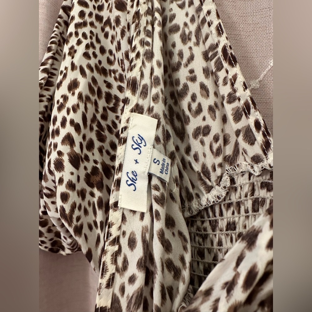 NWOT Leopard Print Mini Dress - Picture 3 of 5